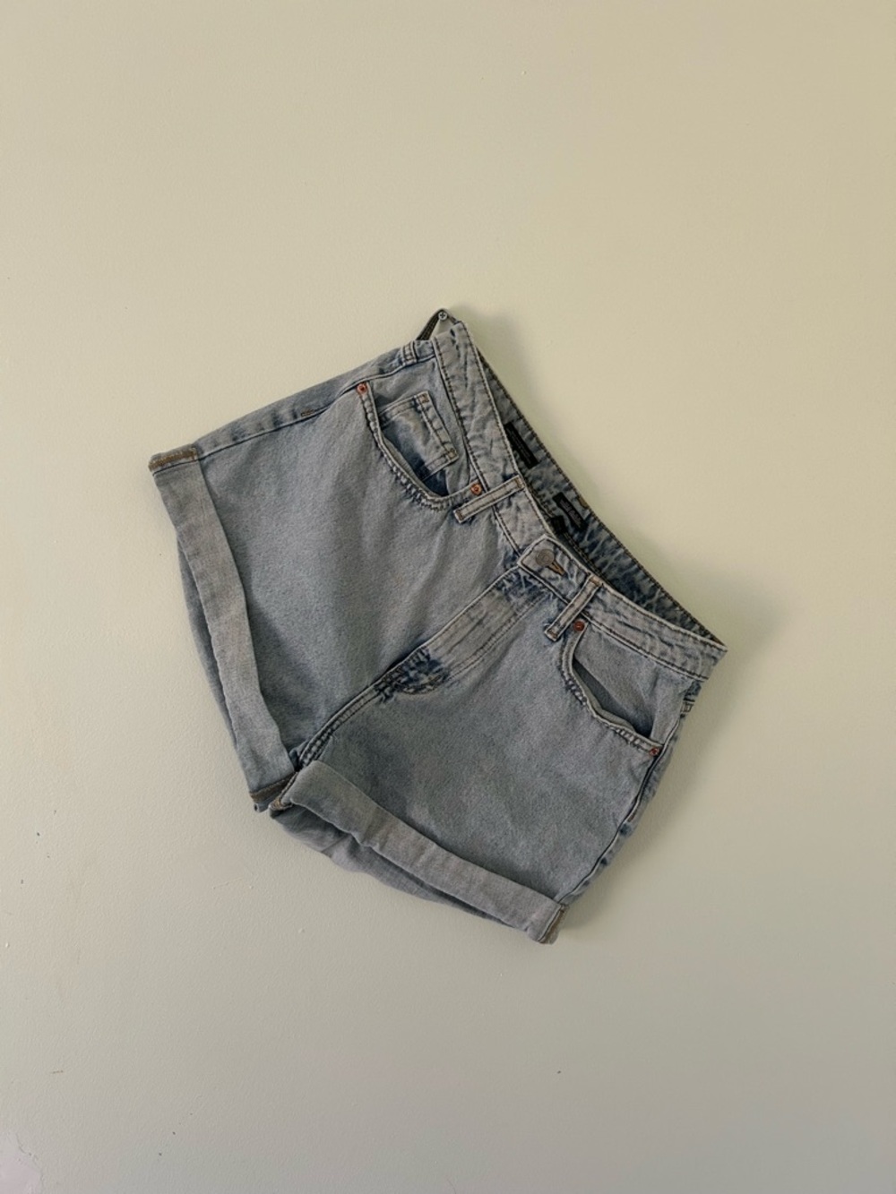 wild fable Light Blue Rolled Hem Denim Shorts
